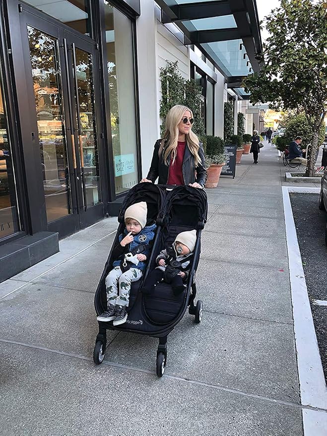 Baby Jogger City Tour 2 Double Stroller Compact & Sleek Twin Design with Easy-To-Maneuver Features Ideal for Growing Kids Plush Imported