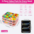 YQBRAO 3-Pack Large Clear Hard Shell Zipper Case, 1.2mm Ultra-Thick Rigid Toy & - Image 4