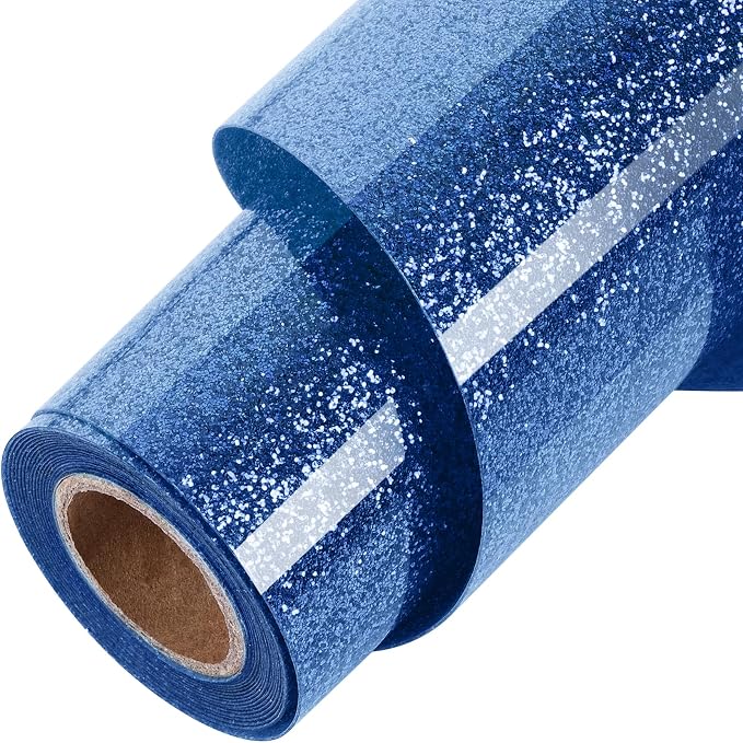 ​TORC Blue Glitter HTV Blue Heat Transfer Vinyl HTV Rolls by TORC