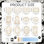 Simgoing 12 Set Wood Ghost DIY Frames Decorating Craft - Image 2