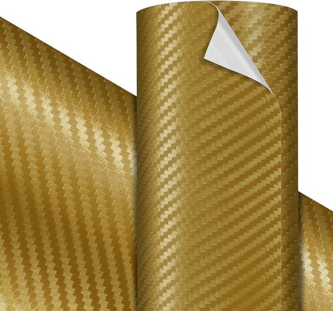 VViViD Premium 3D Desert Gold Carbon Craft Vinyl Roll 1ft x 5ft – Bubble-Free by VVIVIDVINYL