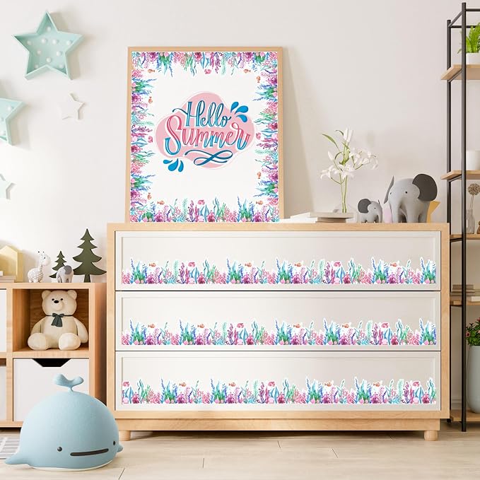 FUSUIMU 65.6 Ft Ocean Bulletin Board Border Coral Reef Grass Seaweed Die-Cut - Image 6