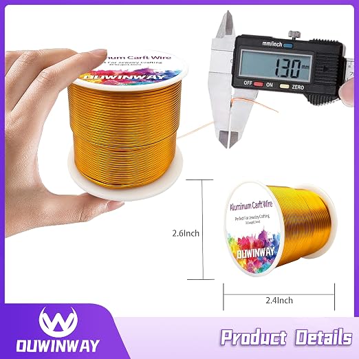 16Gauge Gold Aluminum Crafts Wire 154FT, - Image 2