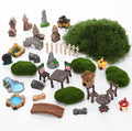 32 Pcs Fairy Garden Accessories Miniature Landscape Ornaments Set | Resin by GGSTDDUP