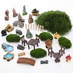 32 Pcs Fairy Garden Accessories Miniature Landscape Ornaments Set | Resin by GGSTDDUP