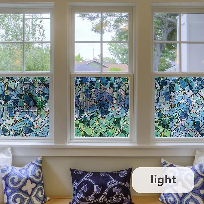 funlife Original Hand-Drawn Stained Glass Window Film, Reusable Double-Sided - Image 7