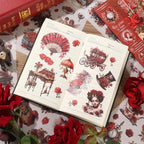 Vintage Ephemera Sticker 24 Sheets precut 300 washi Stickers Paper Journal - Image 5