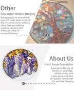 Acrylic Puzzle Suncatcher, Autumn Leaf Wisteria Sun Catcher - Image 5