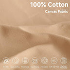 Simple&Opulence 100% Cotton Canvas Fabric 10oz. 59 Inch by The Yard, Nature - Image 2