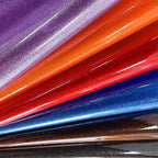 ONEART | Orange Transparent Glitter Vinyl Roll, 0.7 mm Solid Clear PVC Jelly - Image 5