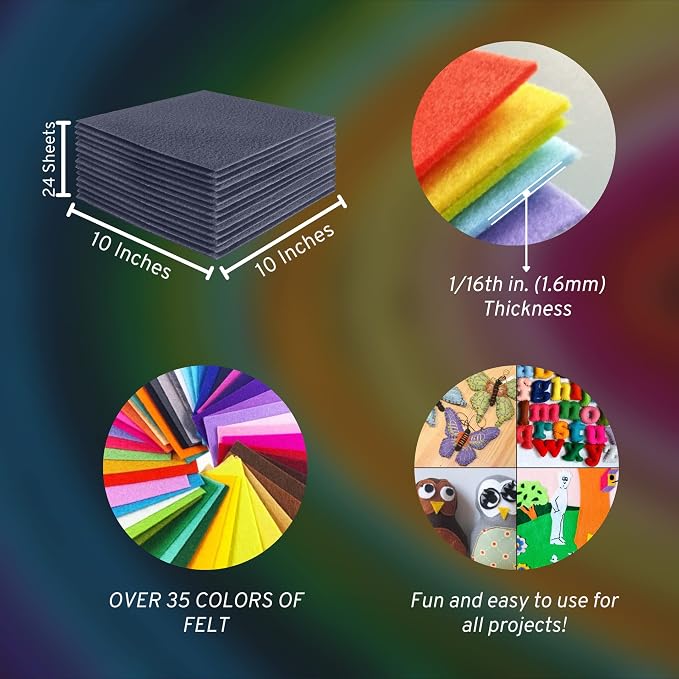 FabricLA Acrylic Felt Sheets for Crafts - Image 3