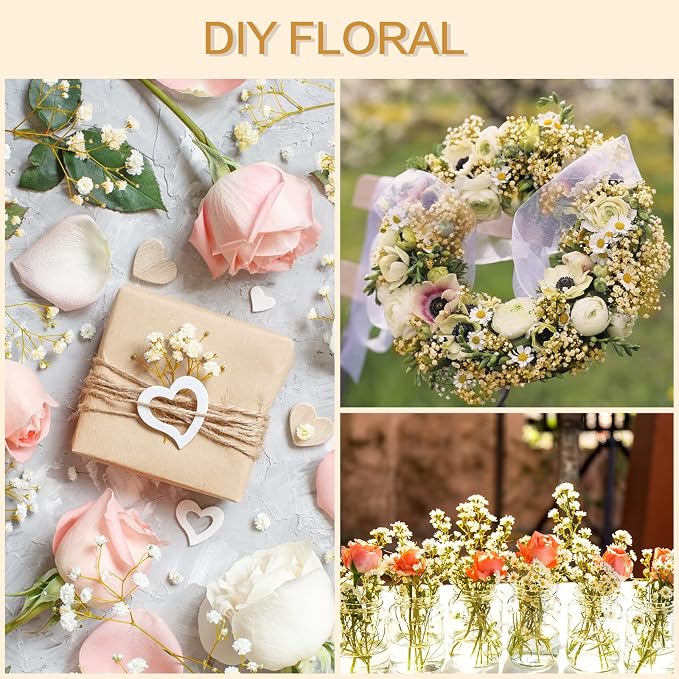 3000+ Mini Dried Baby's Breath Flowers, Wedding Wreath, Card Making, Home Decor - Image 2