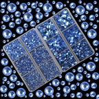10000Pcs 2-Boxes Mixed Size Hot Fix Round Crystals Gems Glass Stones Hotfix - Image 2