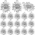 BronaGrand 60pcs Sunflower Pendant Charms Alloy Sunflower Bead Charms Flower by BronaGrand