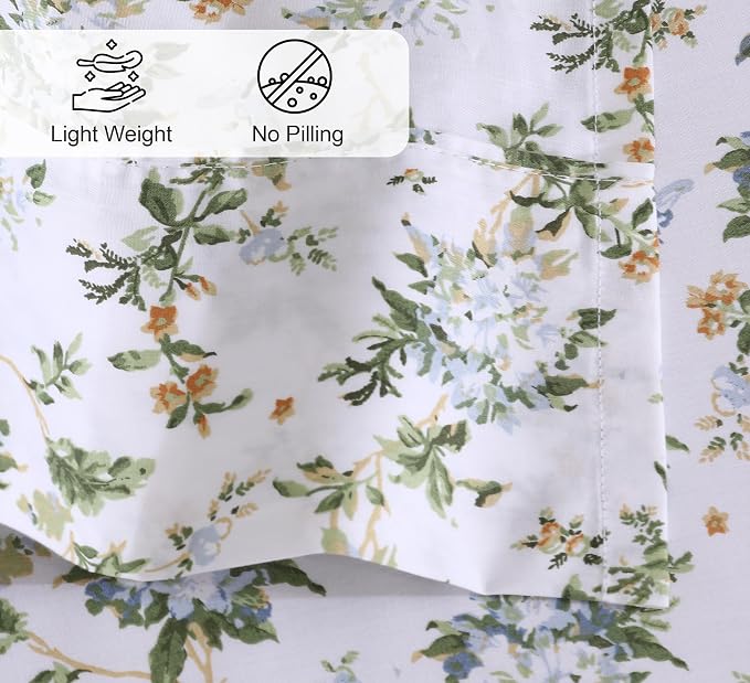 RUVANTI 100% Cotton Sheets – Twin Size Percale Bedding, Cooling & Breathable - Image 4