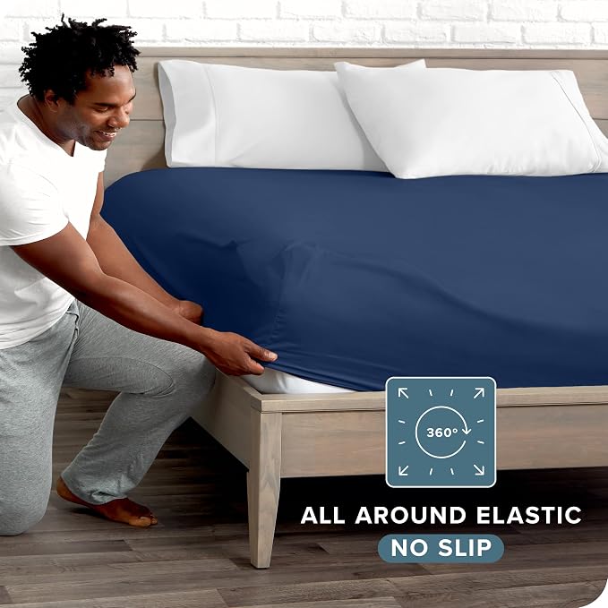 Bare Home Fitted Bottom Sheet Full XL Size - Image 3