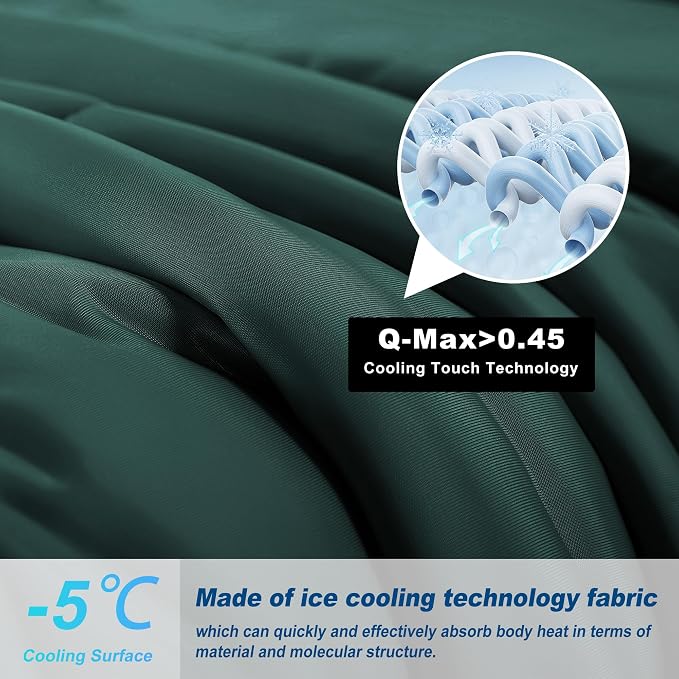 Cooling Comforter Twin Size, Double-Sided Cold Tech Quilted Bed Comforters - Image 2