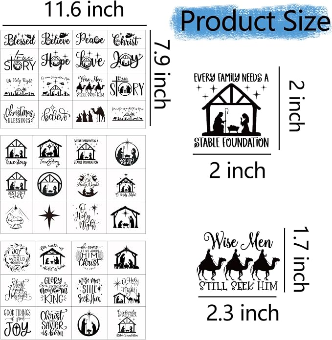 40 Pieces Christmas Nativity Stickers - Image 3