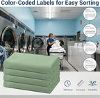 Bulk Twin Flat Sheets Only, 6 Pack Quick Sort Top Bed Sheet, Color-Coded Label - Image 4