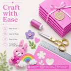 Lilac Large Felt Fabric 36" x 36", 1mm Stiff Felt Sheet, Nonwoven Fabric - Image 5