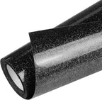 TORC Black Glitter HTV Heat Transfer Vinyl Roll 12 inch x 5 ft Iron on Vinyl by TORC