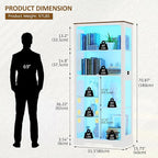 Lvifur 71” Display Cabinet - Image 2