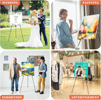 Easel Stand for Sign, Lightweight Adjustable Tripod Art Easel Stand for Wedding - Image 7