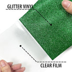 Green Glitter Heat Transfer Vinyl, Glitter Iron-On - Image 3