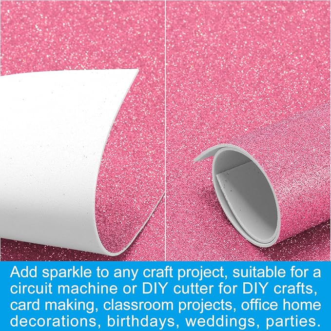 PATIKIL Dark Pink Shiny EVA Glitter Foam Sheet 11 x 8 Inch 2mm Thick - Image 5
