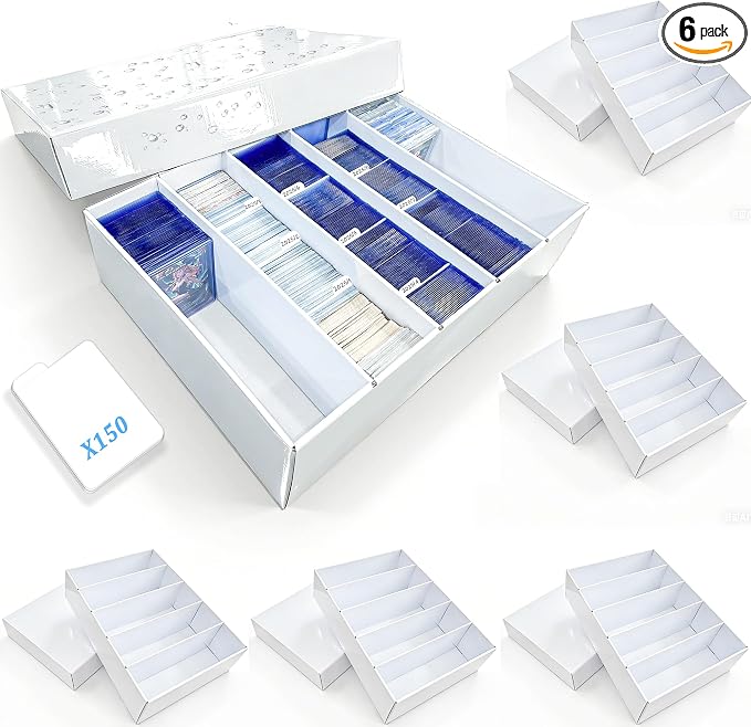 6-PACK 5 Row Trading Card Storage Box by Odjas