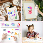Augshy 56 PCS Happy Mothers Day Fathers Day Stencils, 3 Inch - Image 7