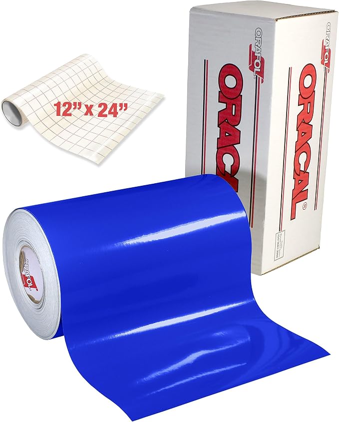 ORACAL 651 Glossy Permanent Vinyl 12 Inch x 50 Feet w/Transfer Paper by Orafol
