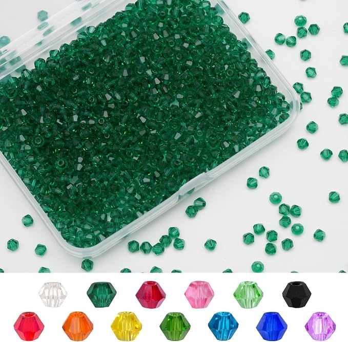 1000PCS Bicone Crystal Beads 4mm Glass Faceted Spacer Beads Bulk - Image 7