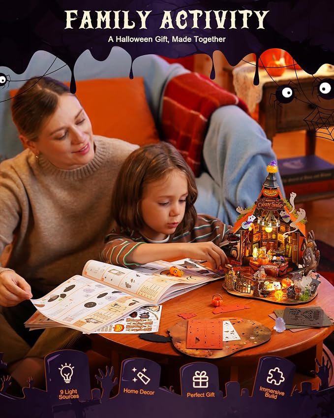 Rolife Halloween Haunted Candy House DIY Miniature House Kits - Image 5