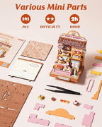 Rolife Miniature House Kits for Adults, Sweetie's Donut Shop Miniverse - Image 4