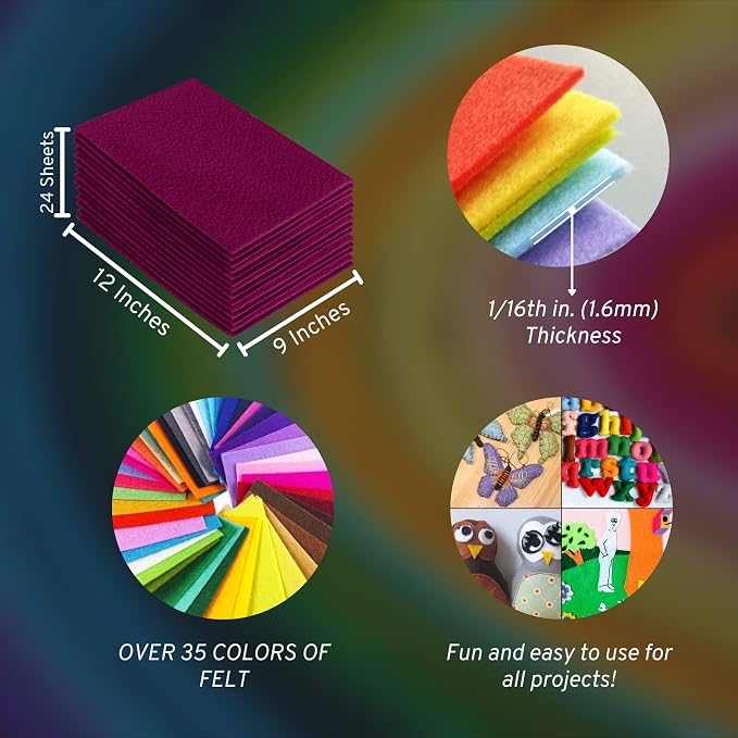 FabricLA Acrylic Felt Sheets for Crafts - Image 3