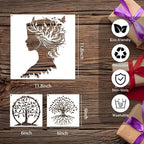AFRTIEE Tree of Life Stencil Painting - Image 2