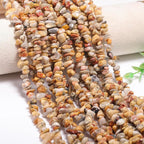 400Pcs 5-8mm Natural Yellow Crazy Lace Agate Chip Stone Beads | Pre-Drilled - Image 4
