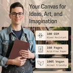 BROWNSTONE JOURNALS A5 Sketch Book Hardcover - Image 6