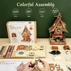 ROKR 3D Wooden Puzzles for Adults, Cuckoo Clock Model Kit, Room Home Decor DIY - Image 7