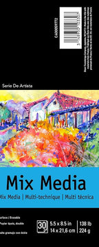 Canson Artist Series Mixed Media Paper, Wirebound Pad, 5.5x8.5 inches, 30 Sheets - Image 3