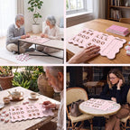 Solo Mahjong Practice Board 12 x 6 Inch Pink Stripe Mahjong Practice Board - Image 6