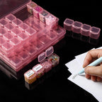 Mr. Pen- Bead Storage Containers, 28 Grids, 2 Pack, Transparent Pink | 160 pcs - Image 6