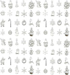 WOCRAFT 60pcs Bright Silver Christmas Bracelet Charms by WOCRAFT