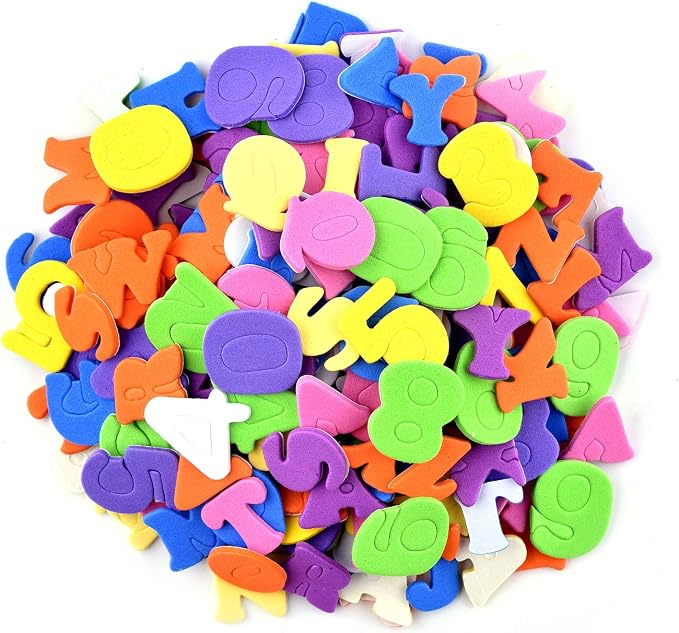 Coopay Self-Adhesive Foam Letter Alphabet Number Stickers Assorted Colors - Image 3