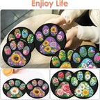 ijbnhd 8 Pack Diamond Art Coasters Kits Dog Paw | Diamond Painting Coasters Kit - Image 2