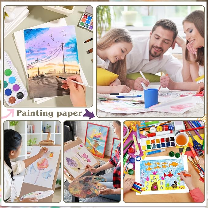 300 Sheets Watercolor Paper 8.5 x 11, 140 lb/300 GSM Cold Press Watercolor - Image 7