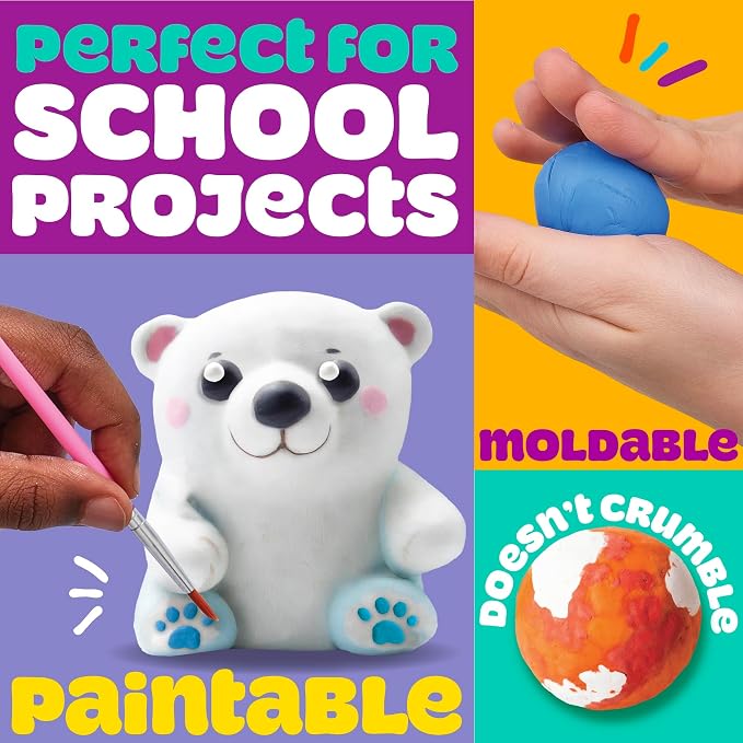 Play-Doh Air Dry Clay, 5 oz. Blue Clay Bag, Art Supplies, Craft Supplies - Image 2