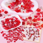 350 Pieces 3D Resin ABS Colorful Rose Flower Bows Butterfly Charms - Image 7