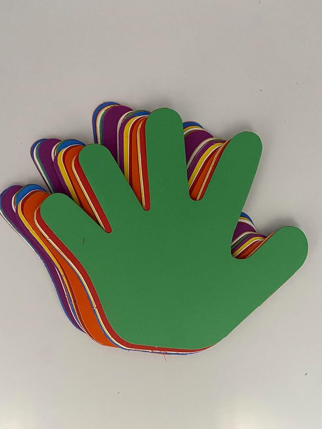 SHAPES ETC. 31 Pcs Hand Assorted Color Cut-Outs 5.5in, Construction Paper Shapes - Image 3